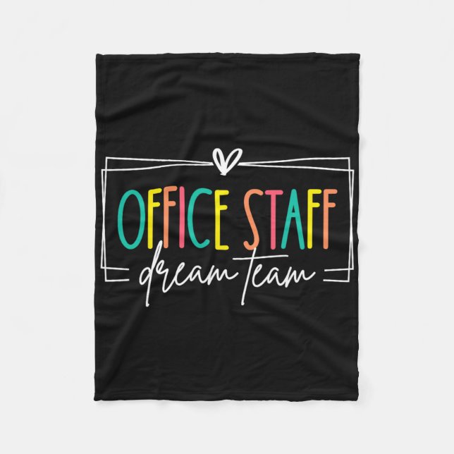 Office Staff Dream Team Front Office School Secret Fleece Blanket (Front)