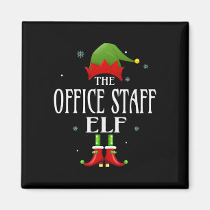 Office Staff Elf Xmas Matching Family Group Christ Magnet