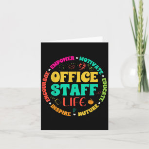 Office Staff Life - Front Office Squad School Secr Card