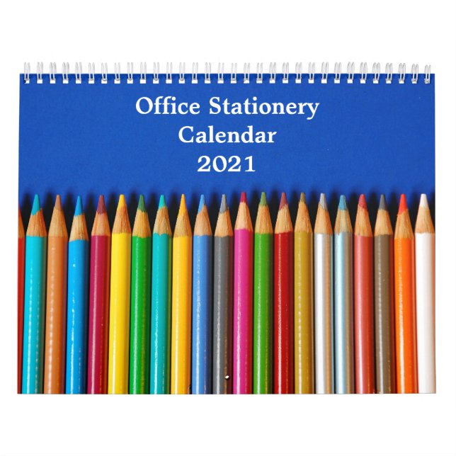 Office stationery items calendar (Cover)