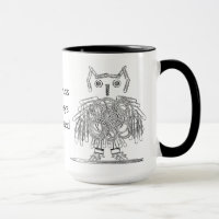 Office Supply Owl Funny Little Miss Organised