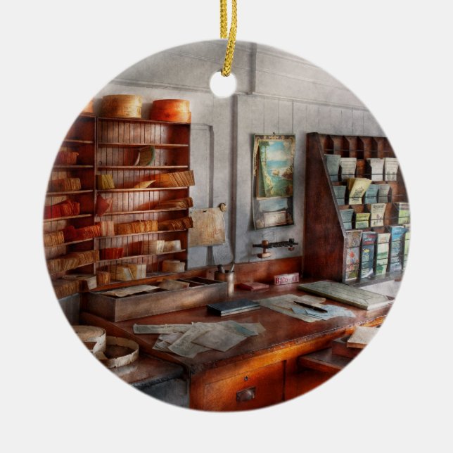 Office - The Purser's room Ceramic Tree Decoration (Front)