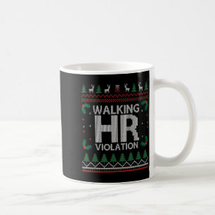 Office Ugly Christmas Funny Walking Hr Violation W Coffee Mug
