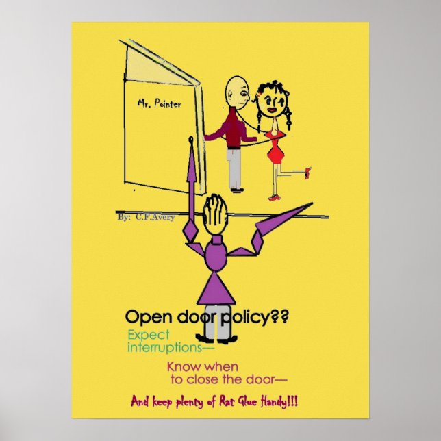 Office Wall Poster/Open Door Policy Poster (Front)