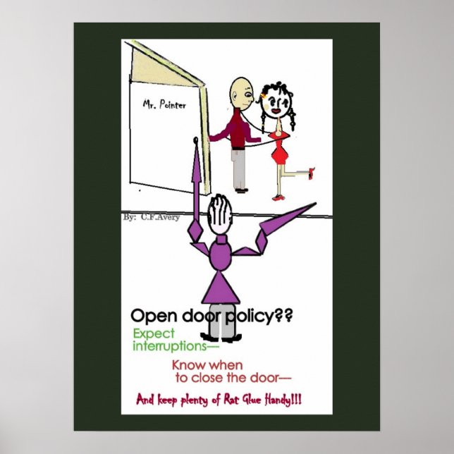 Office Wall Poster/Open Door Policy Poster (Front)