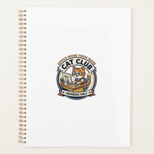 Office Work From Home Cat Cat Lover Gift - Office  Planner (Front)