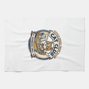 Office Work From Home Cat Cat Lover Gift - Office Tea Towel