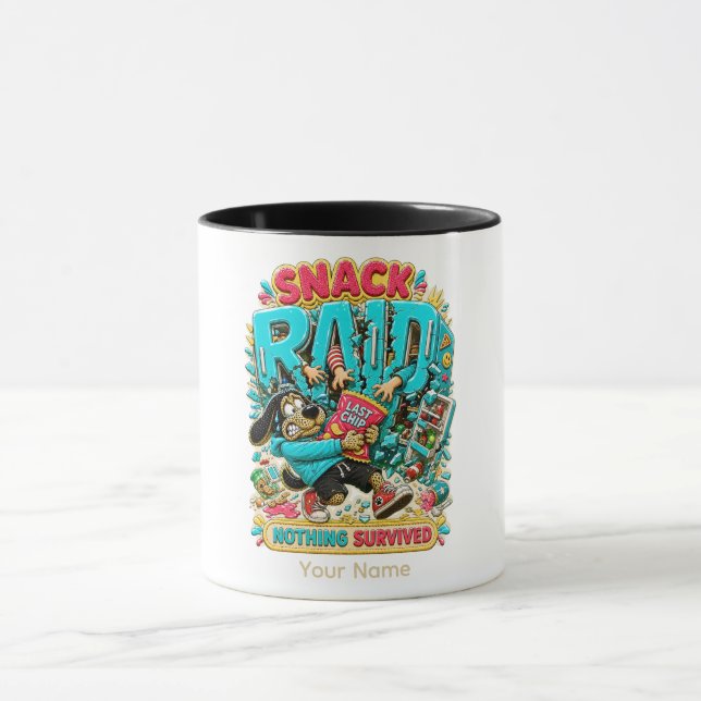 Office Worker Sarcastic Dog Graphic Tee Mug (Center)