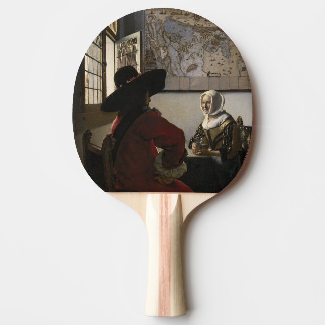 Officer and Laughing Girl Ping Pong Paddle (Front)