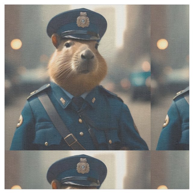 Officer Capybara: Keeping the Peace, Fabric (Close Up)