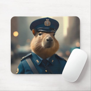 Officer Capybara The Policeman, Mouse Pad
