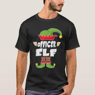 Officer Elf Squad Shirt Police Cop Christmas Elf C