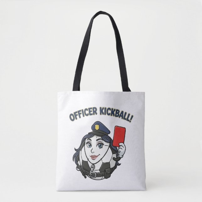Officer Kickball Soccer Referee Tote Bag (Front)