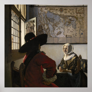 Officer & Laughing Girl — Vermeer Poster