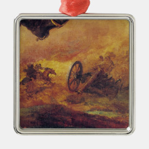 Officer of the Hussars, detail of cannon on Metal Tree Decoration