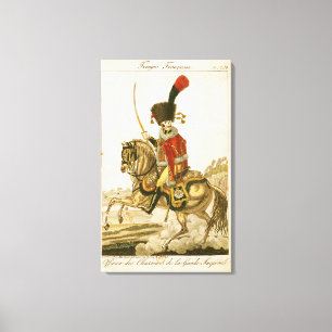 Officer of the Hussars of the Imperial Guard Canvas Print