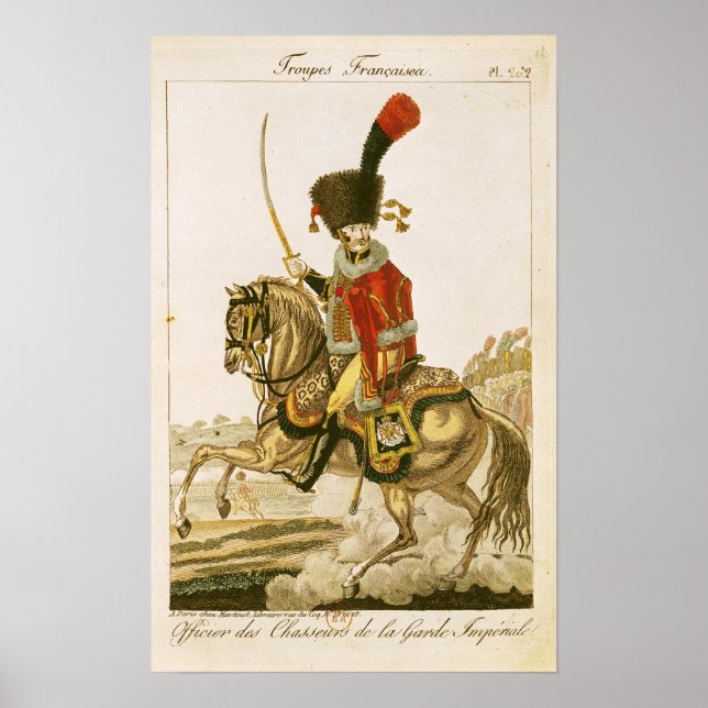Officer of the Hussars of the Imperial Guard Poster (Front)