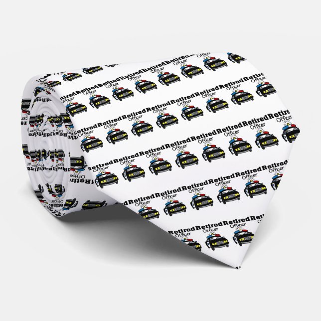 Officer Police Car  Necktie (Rolled)