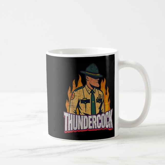 Officer Sergeant Cius Thunder Bodycam Funny Meme  Coffee Mug (Right)