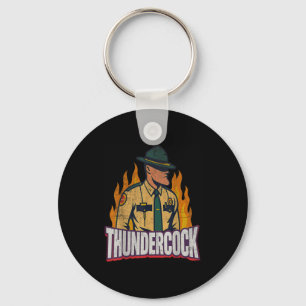 Officer Sergeant Cius Thunder Bodycam Funny Meme  Key Ring