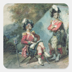 Officers of the 79th Highlanders Square Sticker