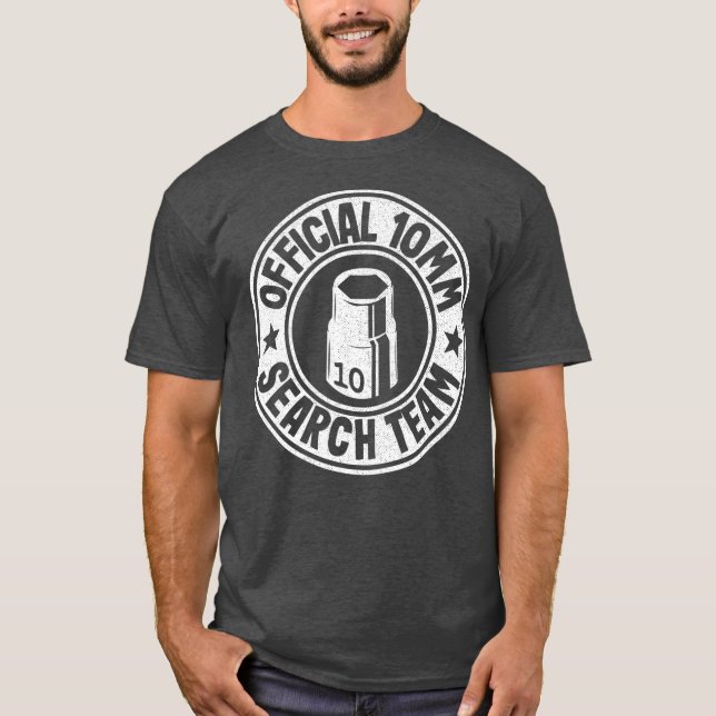Official 10mm Socket Search Team Repair Shop T-Shirt (Front)