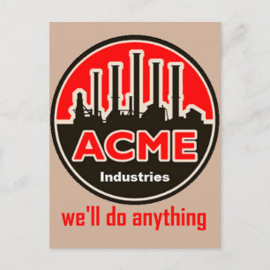 official acme industries postcard