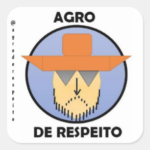 Official adhesive Agro de Respeito Square Sticker
