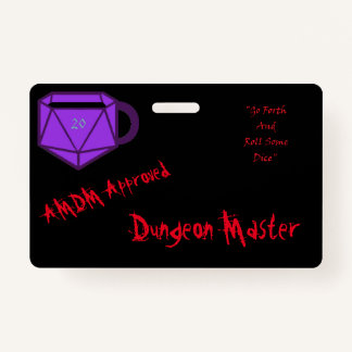 Official AMDM Dungeon Master ID Badge