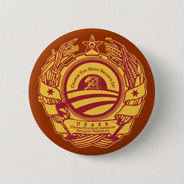 Official American Soviet Republics Button (Front)
