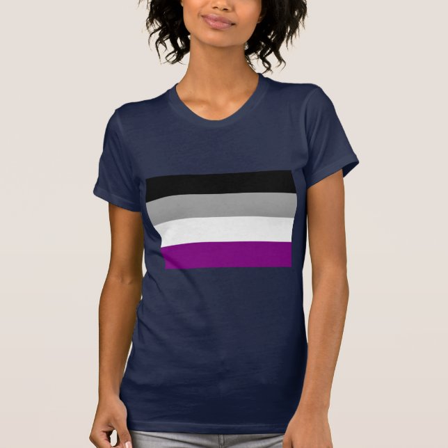 OFFICIAL ASEXUAL PRIDE FLAG T-Shirt (Front)