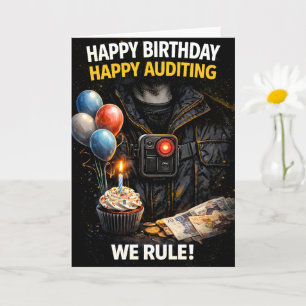 Official auditor's birthday card, happy auditing a card