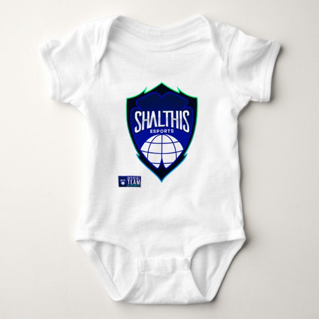 Official Baby Shalthis Esports One-Piece Baby Bodysuit (Front)