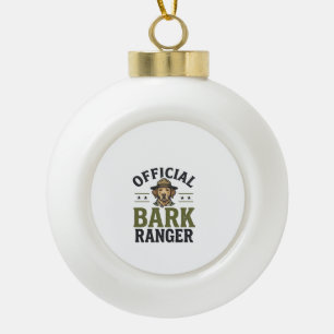 Official Bark Ranger Dog Vintage Graphic_1 Ceramic Ball Christmas Ornament