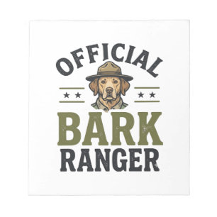 Official Bark Ranger Dog Vintage Graphic_1 Notepad