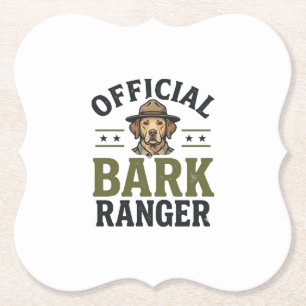 Official Bark Ranger Dog Vintage Graphic_1 Paper Coaster