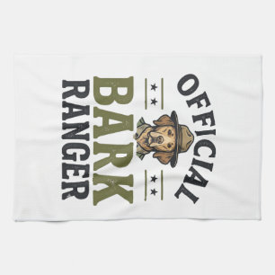 Official Bark Ranger Dog Vintage Graphic_1 Tea Towel