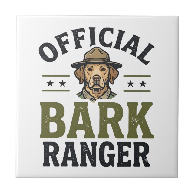 Official Bark Ranger Dog Vintage Graphic_1 Tile (Front)