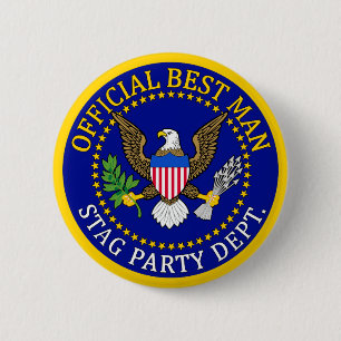 Official Best Man 6 Cm Round Badge