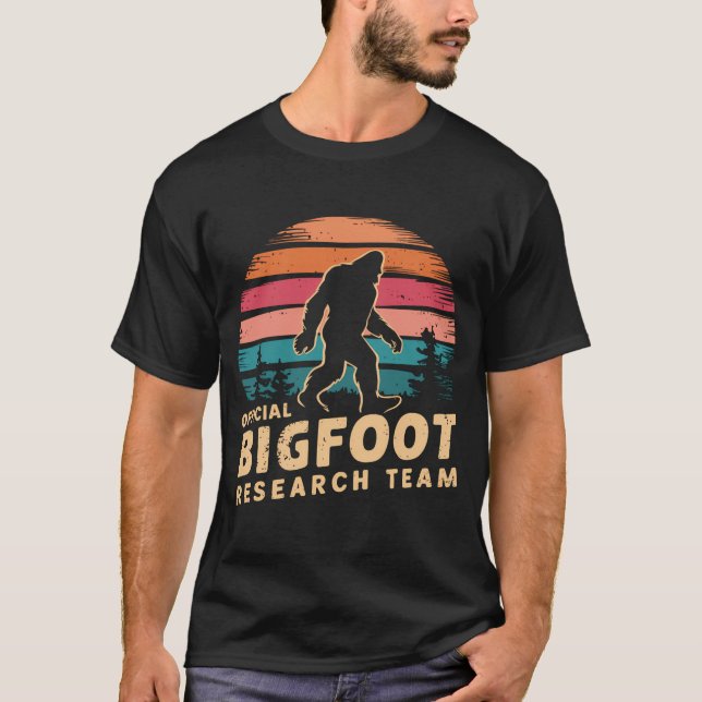 Official Bigfoot Research Team Sasquatch Yeti  T-Shirt (Front)