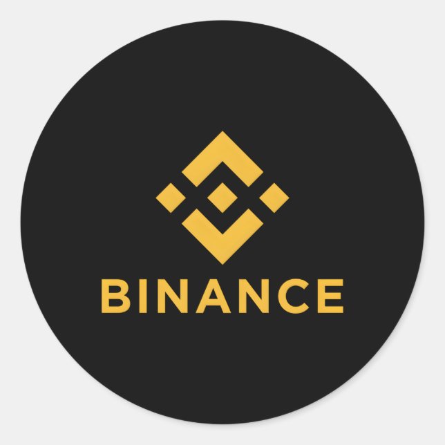 Official Binance Bnb Cryptocurrency Exchange Classic Round Sticker (Front)