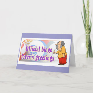 Official bingo lover's greetings card