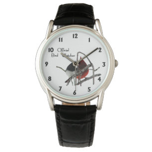 Official Bird Watcher Black Numbers Watch