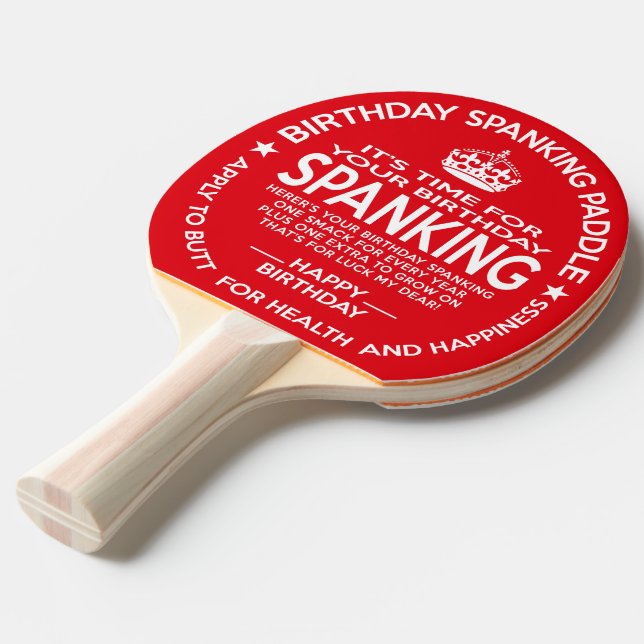 Official Birthday Spanking Paddle (Back Angle)