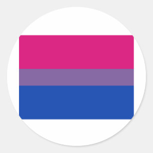 OFFICIAL BISEXUAL PRIDE FLAG CLASSIC ROUND STICKER