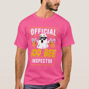 Official Boo Bee Inspector Halloween Humour Funny T-Shirt