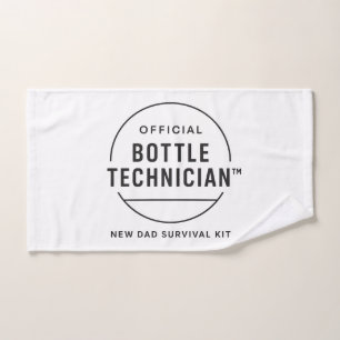 Official Bottle Technician New Dad Survival Kit Bath Towel Set