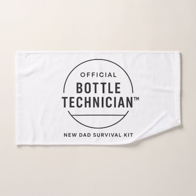 Official Bottle Technician New Dad Survival Kit Bath Towel Set (Hand Towel)