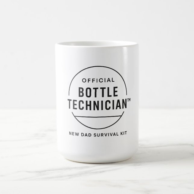 Official Bottle Technician New Dad Survival Kit Coffee Mug (Center)