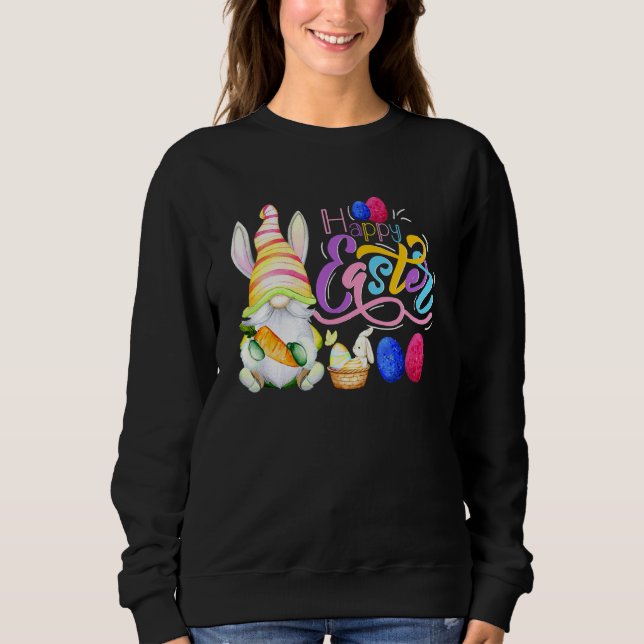 Official Bunny Gnome Hug Easter Eggs Happy Easter  Sweatshirt (Front)
